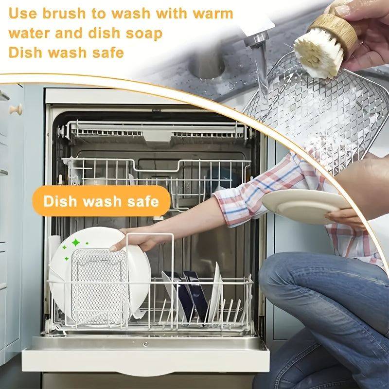 304 Stainless Steel Air Fryer Accessories Set with Rectangular Rack and Microwave Stand