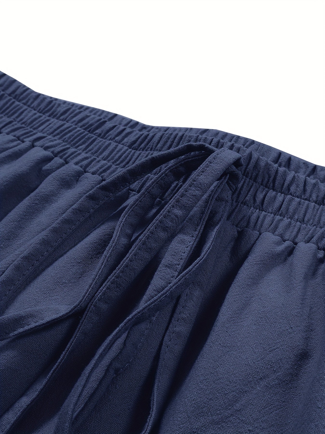 Women’s Summer High-Waist Crochet Pants Solid Color Long Casual Stretch