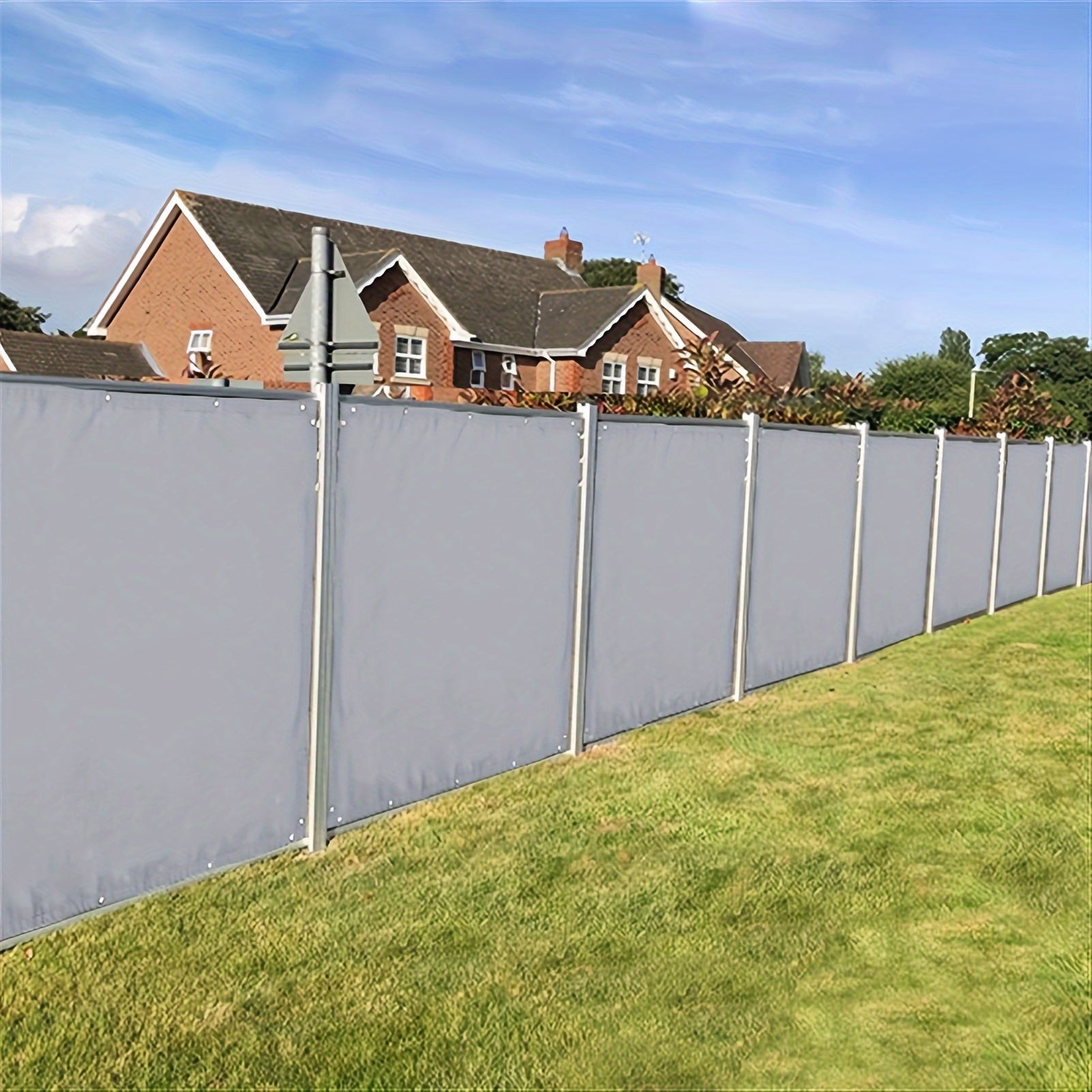 Black Polyester Privacy Screen for Balcony Porch Deck UV Water-Resistant Breathable Fabric