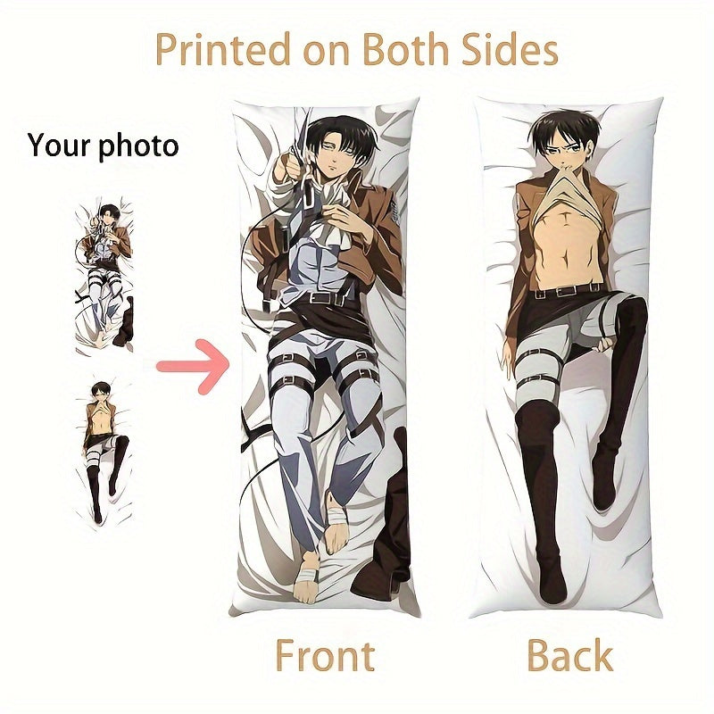 Double-Sided Custom Anime Body Pillow Cover 50x137cm Plush Zippered Cushion Case