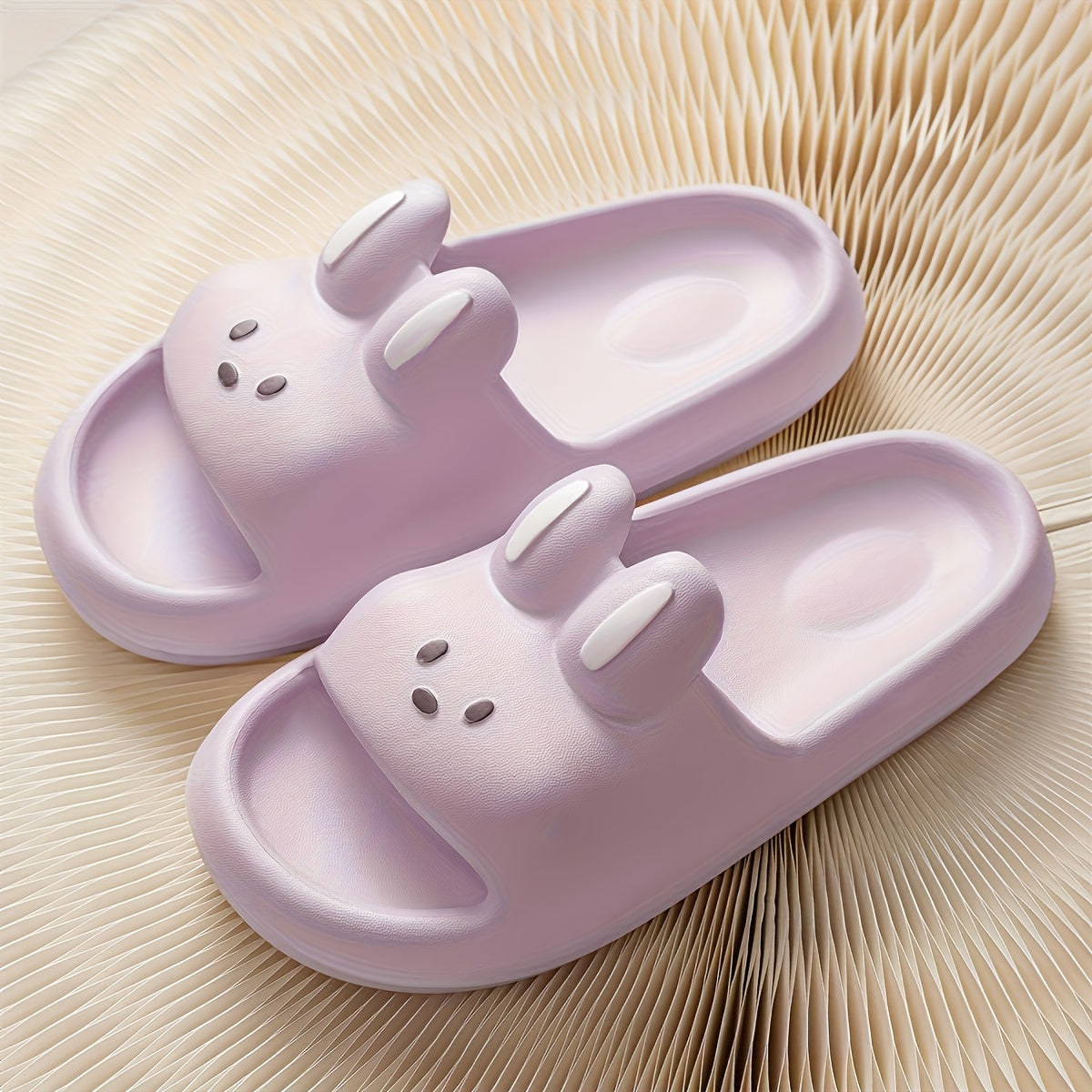Kids' Summer Slides with Cartoon Bear Design Non-Slip EVA Sole for Boys and Girls