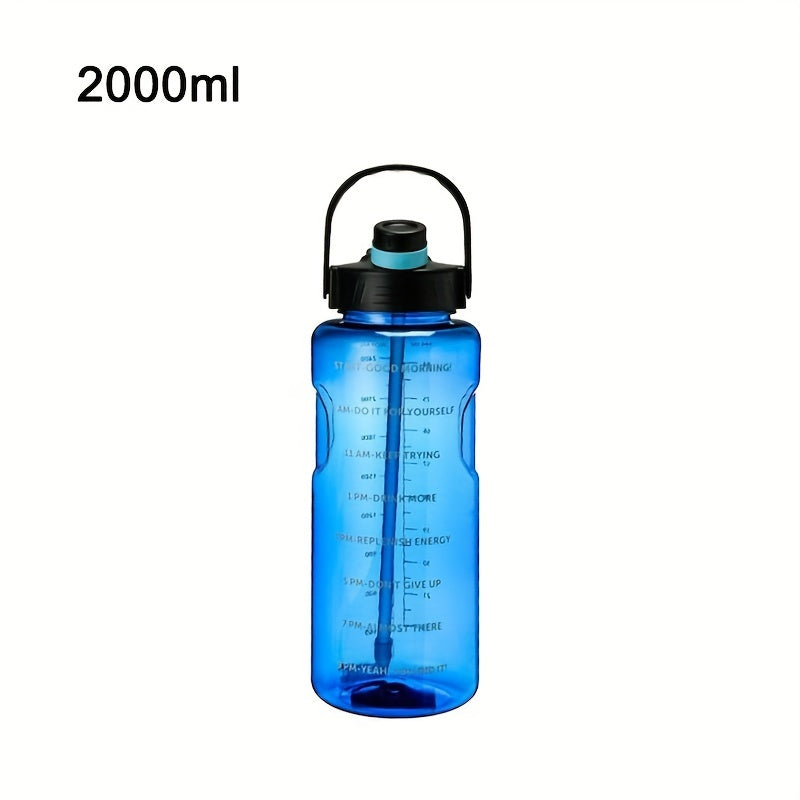 Large Capacity Portable Water Bottle with Straw for Outdoor Activities and Travel