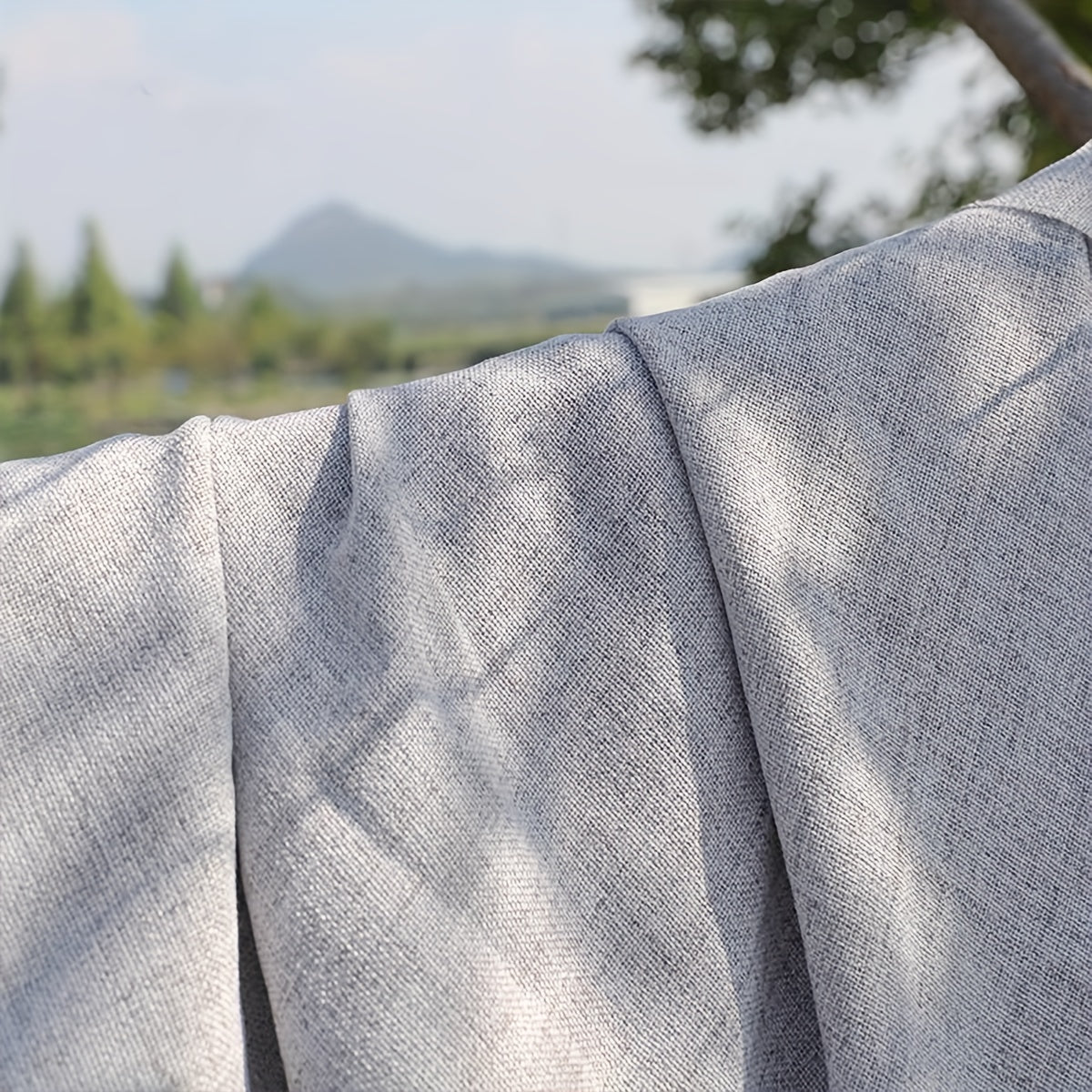 Japanese-Inspired Faux Linen Curtains Thickened Light Blocking Thermal Insulating for Living Rooms Bedrooms