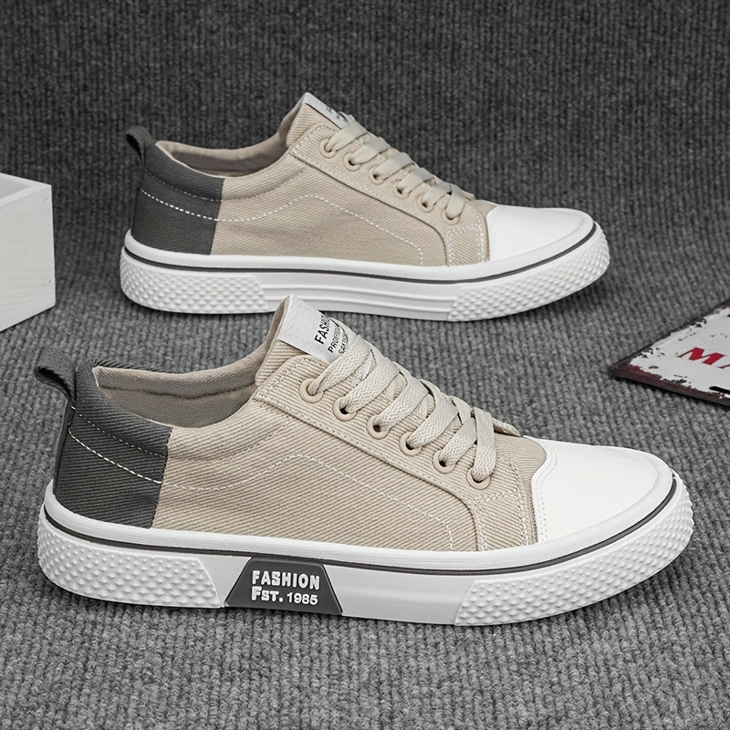 Men's Breathable Canvas Sneakers with Non-Slip Sole for All-Season Comfort