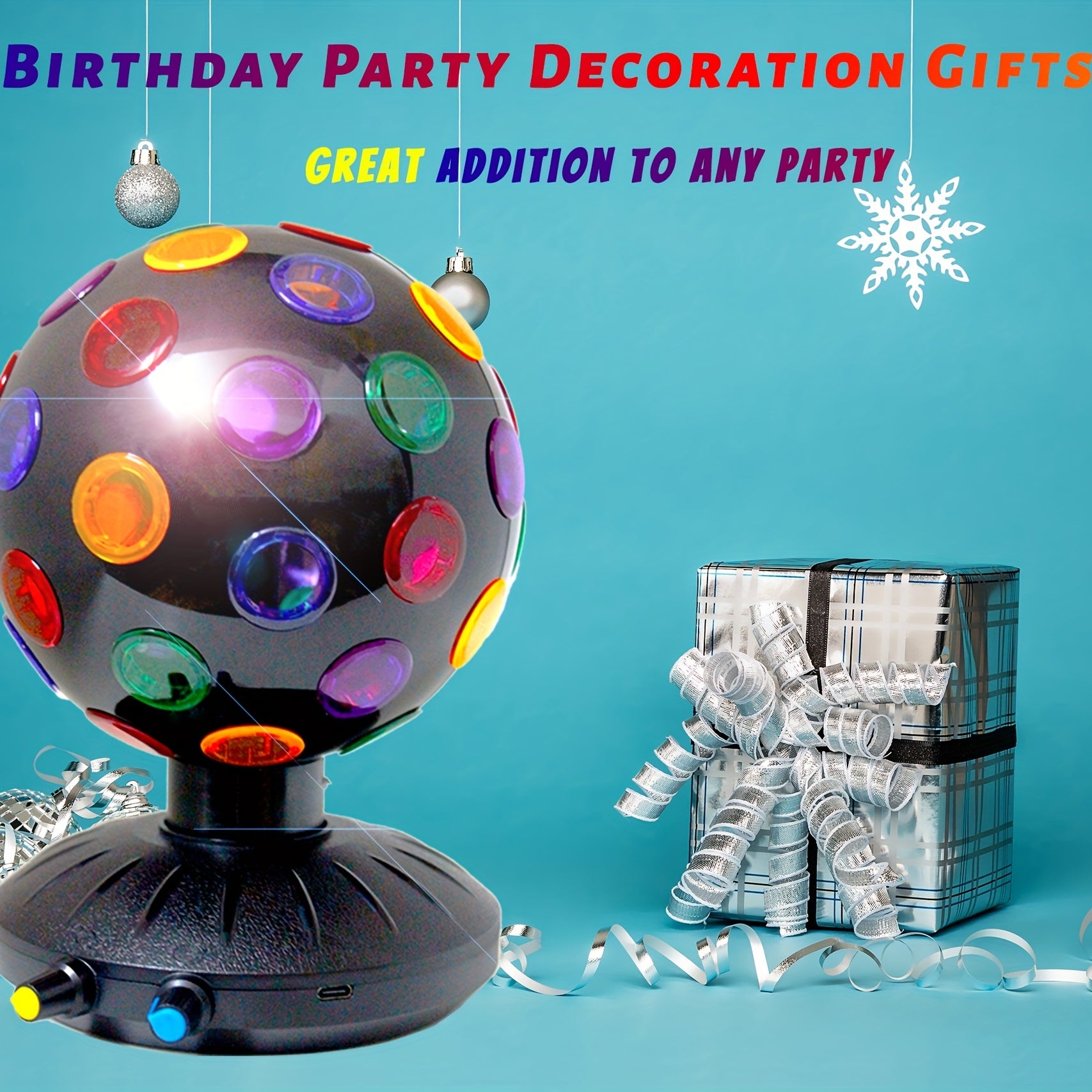 LED diskoda shar bilan kechqurun chiroq 360° aylantiriladi, sozlanadigan tezlik va yorqinlik bilan, partiyalar, barlar va bayramlar uchun