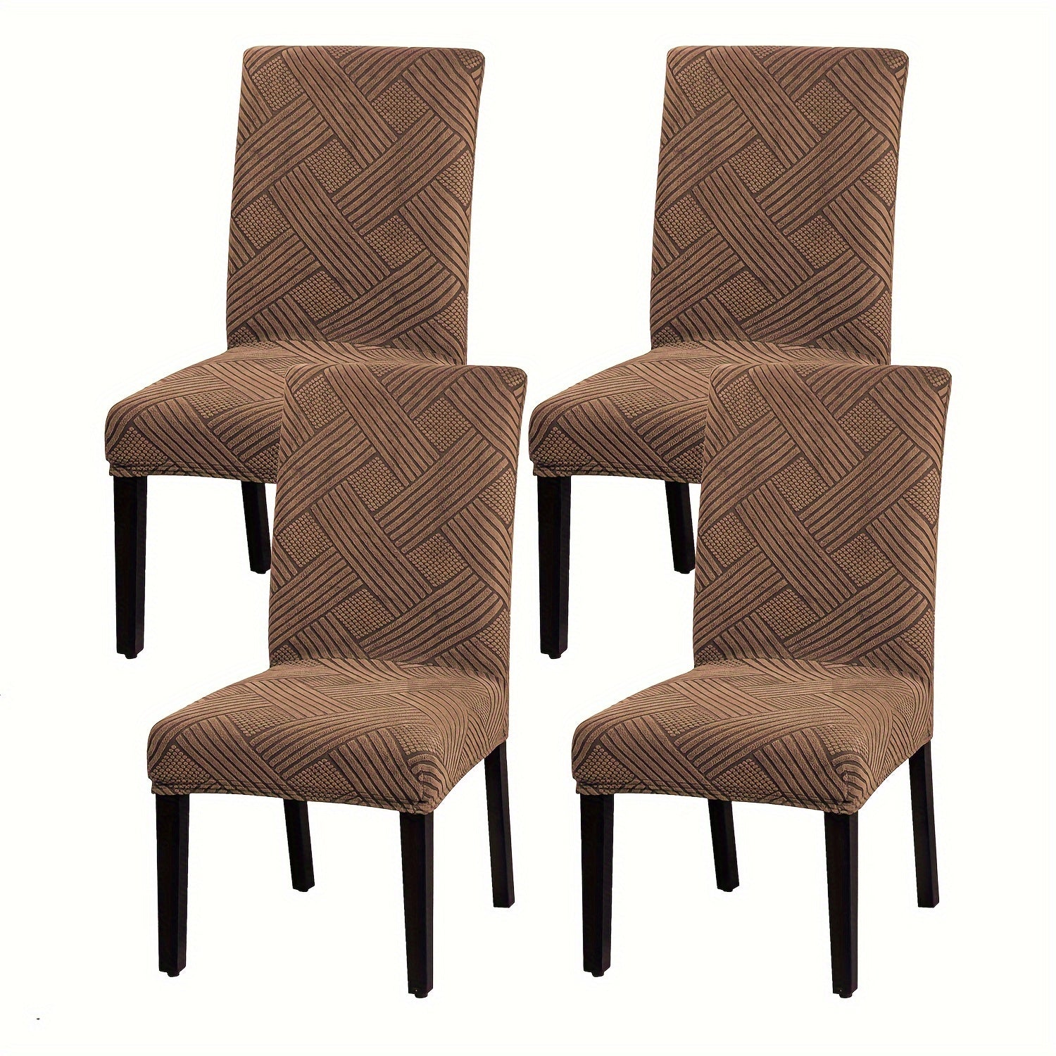 4/6 Piece Stretch Chair Slipcovers for Dining and Living Room Furniture Protection