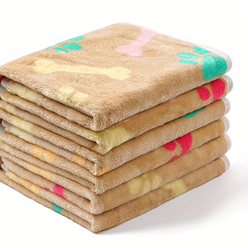 Barcha o'lchamdagi itlar va mushuklar uchun suyak naqshli yumshoq va dog'larga chidamli to'shak.