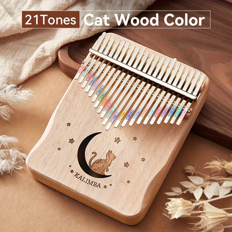 21-Tone Thumb Piano Kalimba for Beginners Girls Mixed Color Musical Instrument Gift