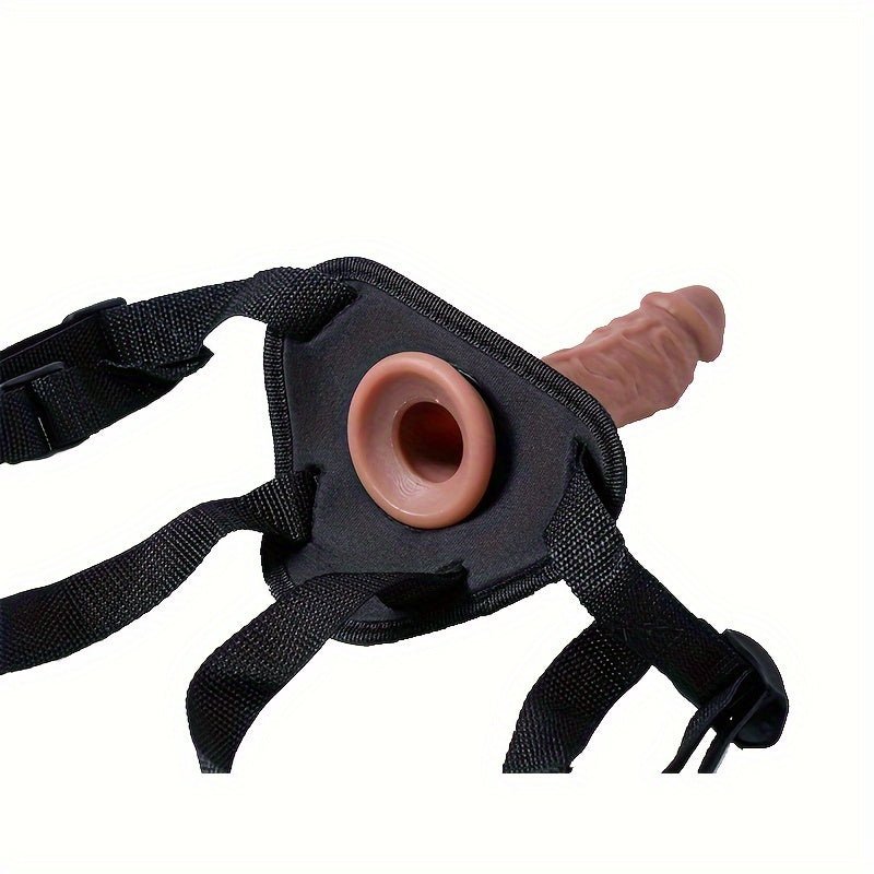 Women Realistic Hollow Dildo 7.68-Inch Silicone Clitoral Vaginal Anal Stimulator