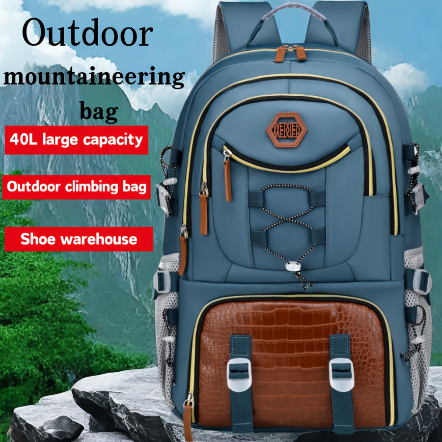 WEIXIER Erkaklar uchun Oq va Jigarrang Rangdagi Zamonaviy Ko'p Funktsiyali Ruxsatnoma, Laptop, Sayohat, Maktab va Ish uchun Katta Hajm, Qayta ishlanadigan Nilon, Krokodil Teksturasiga ega - Do'stlar uchun Mukammal Sovg'a