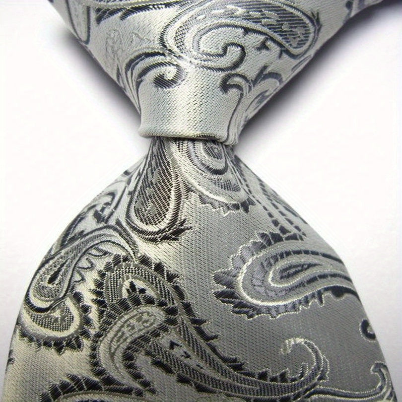 Men's Classic Neckties with Intricate Patterns for Formal and Gifting Occasions