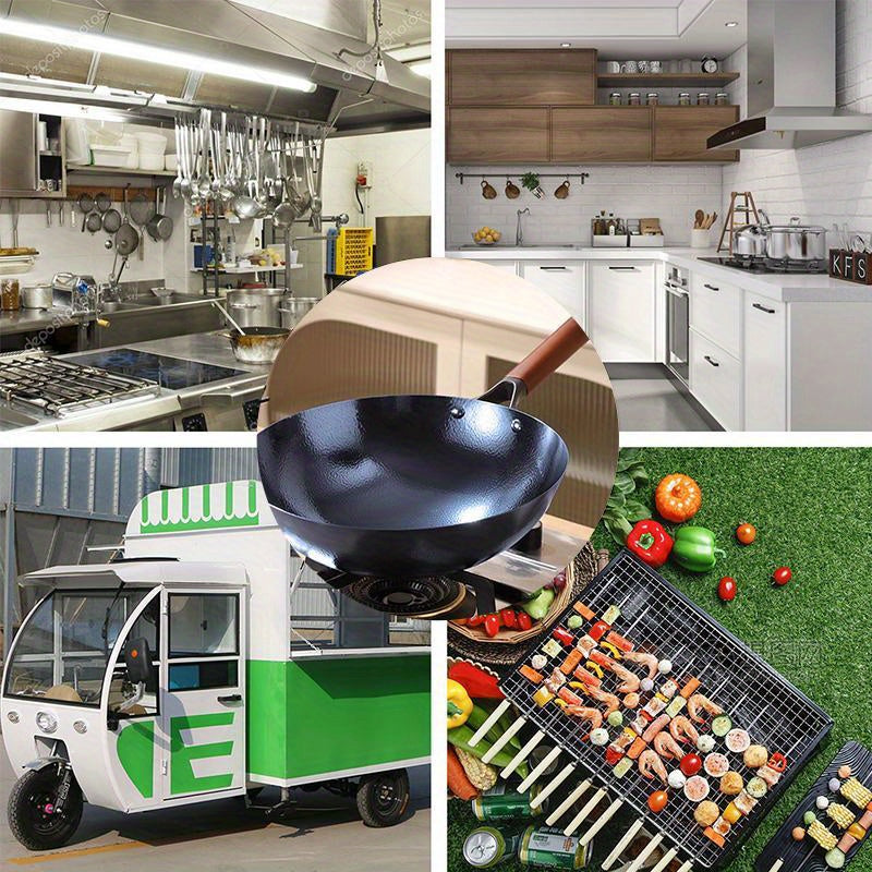 Cast Iron Skillet Non-Stick Uncoated for Gas and Induction Stoves Kitchen Tool