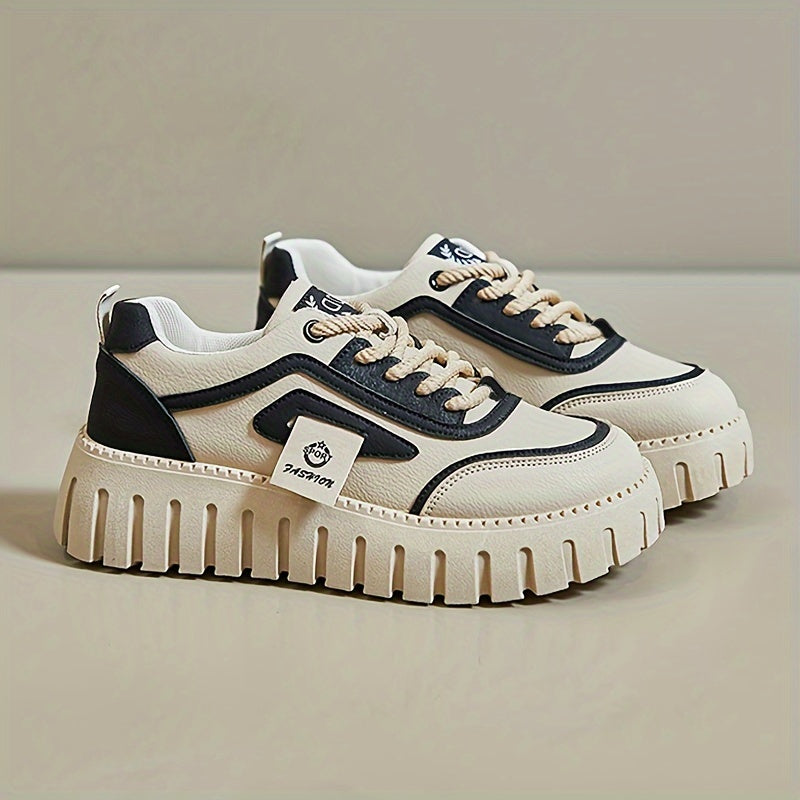 Women's Casual Sneakers Low Top Lace-Up Lightweight Rubber Sole Fabric Insole All-Season