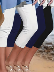 Plus Size Women's High Waist Compression Yoga Pants Tummy Control Capri