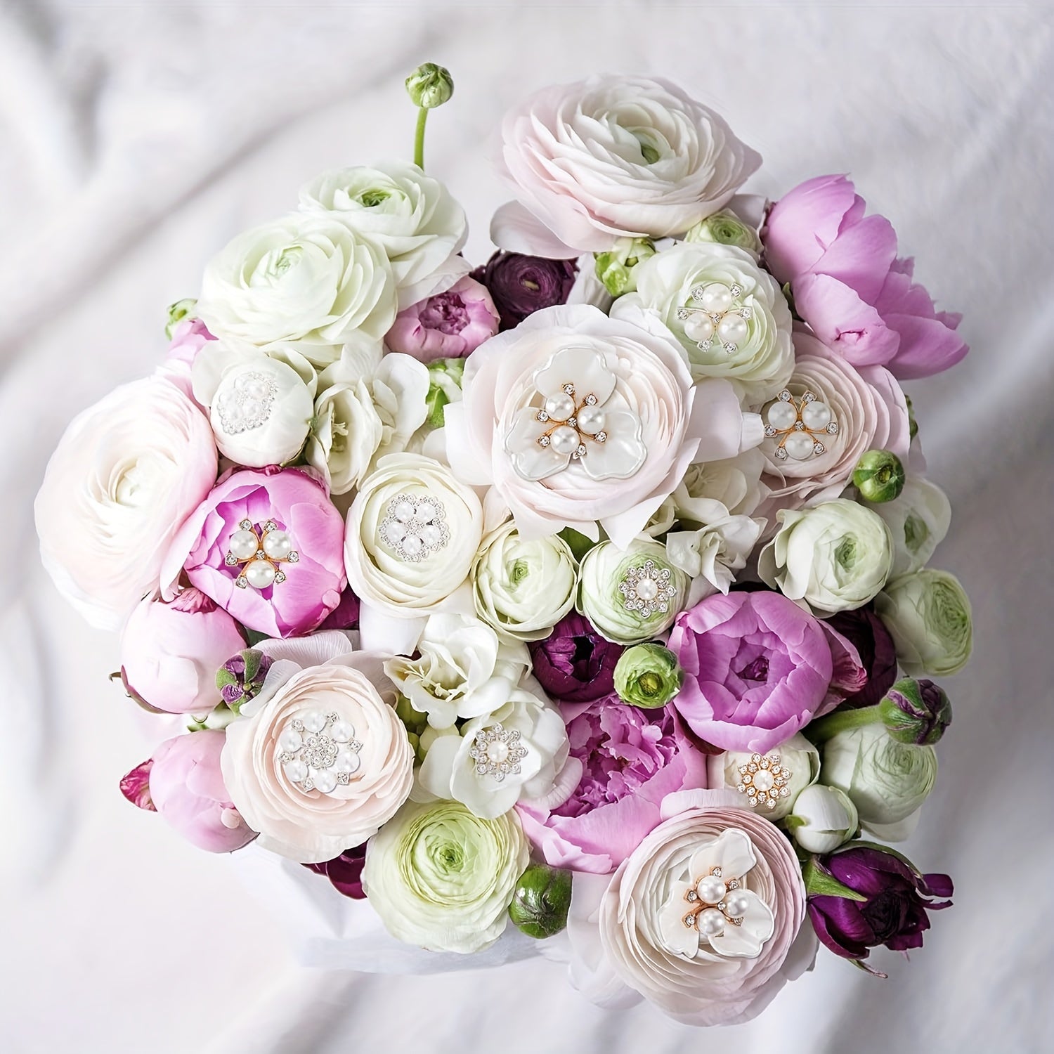 [Eng yaxshi tanlov] Nafis 14-dona Vintage Marvarid Gul Broshlar To'plami - Zargarlik buyumlari, to'y bezaklari, ayollar modasi va aksessuarlar, shuningdek, poyabzal yoki sumka aksentlari uchun hashamatli Rhinestone bezaklari