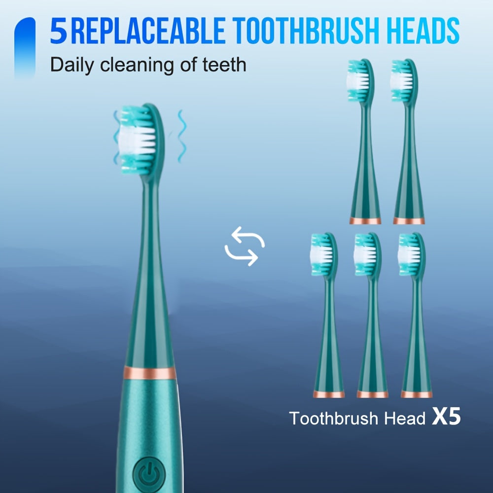 Set de limpieza con cepillo de dientes eléctrico con 5 cabezales y irrigador bucal