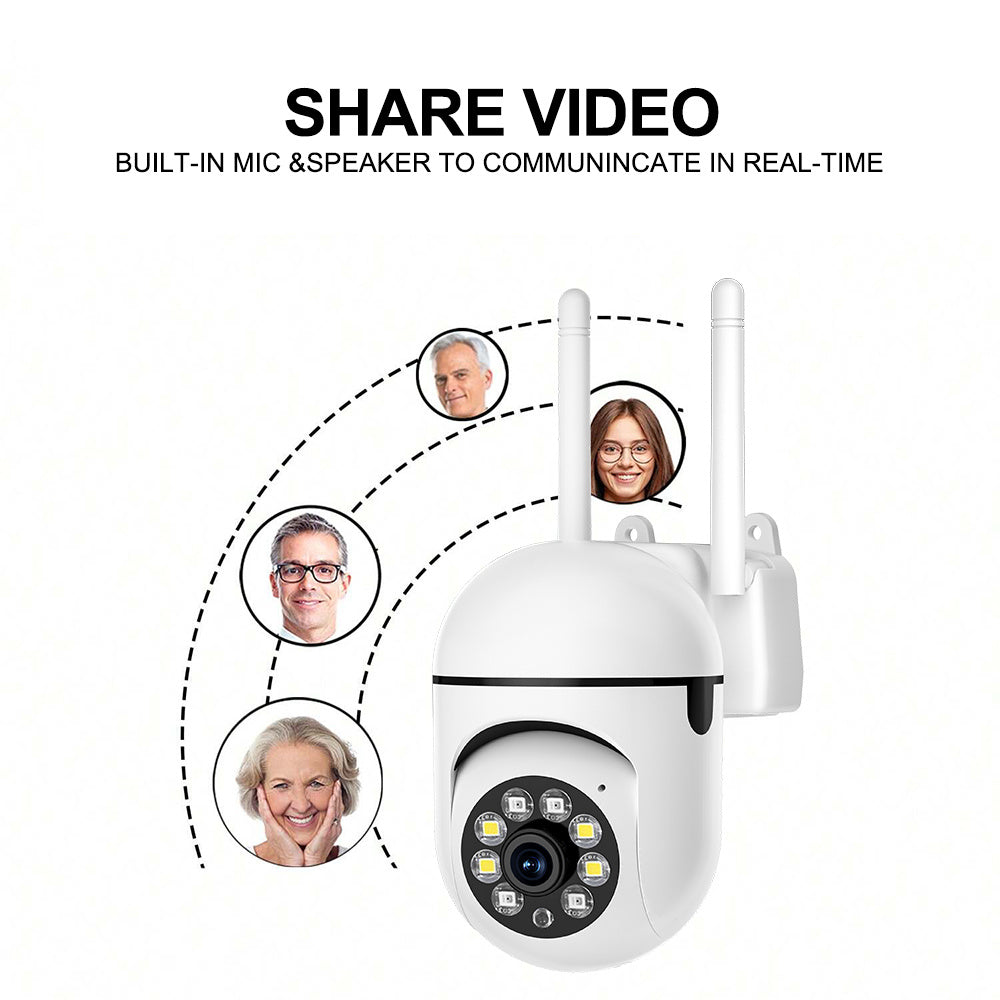 Wireless Security Camera System 1080P HD Indoor 2 Pack with Night Vision Two-Way Audio Pan Tilt Zoom