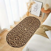 Absorbent Polyester Floor Mat for RV Bathroom Kitchen Bedroom Leopard Print