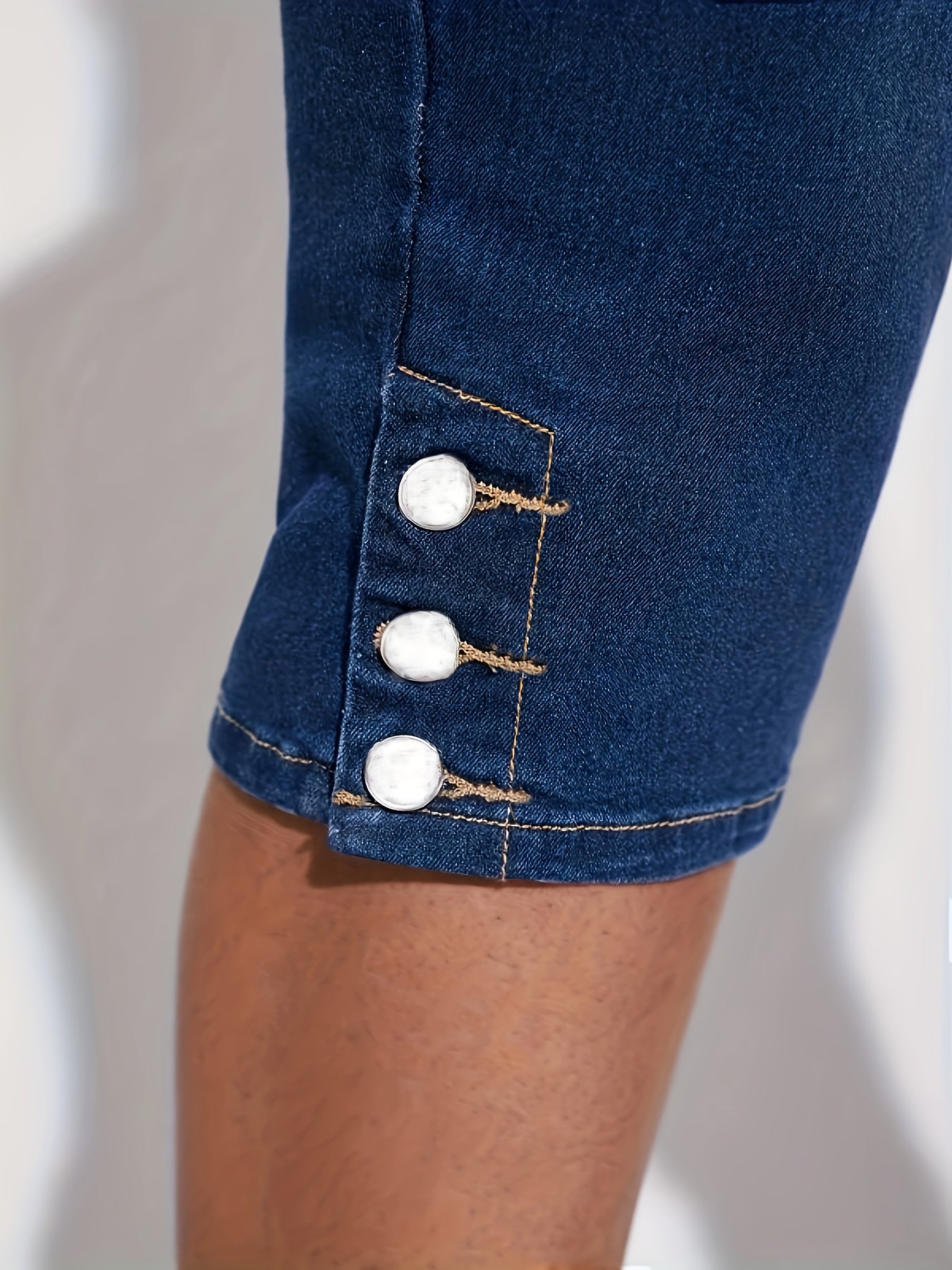 Женские джинсы больших размеров из эластичного денима — эластичный пояс, повседневные и официальные