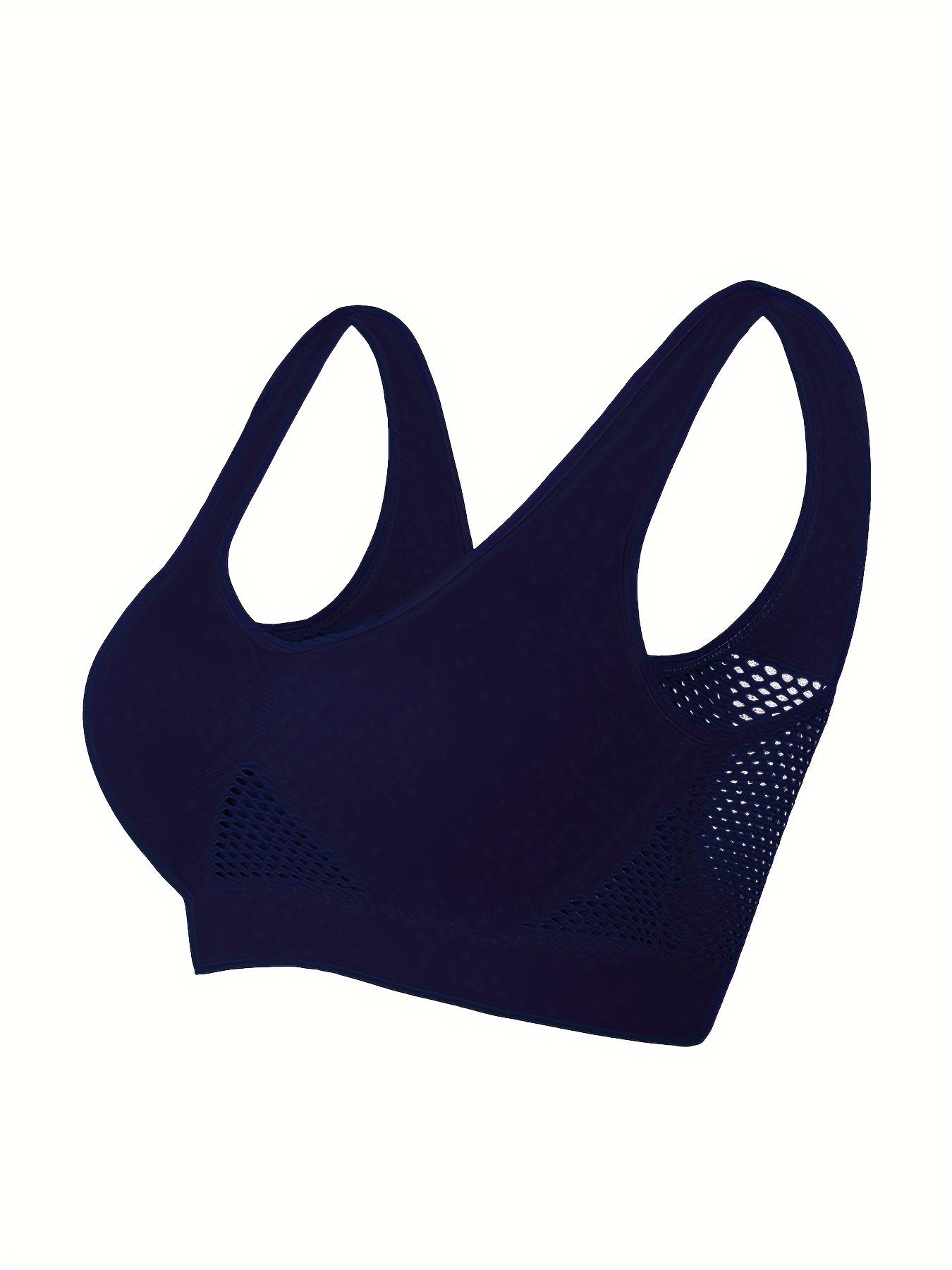 Комплект спортивных топов-бра с мягкой сеткой для полных женщин