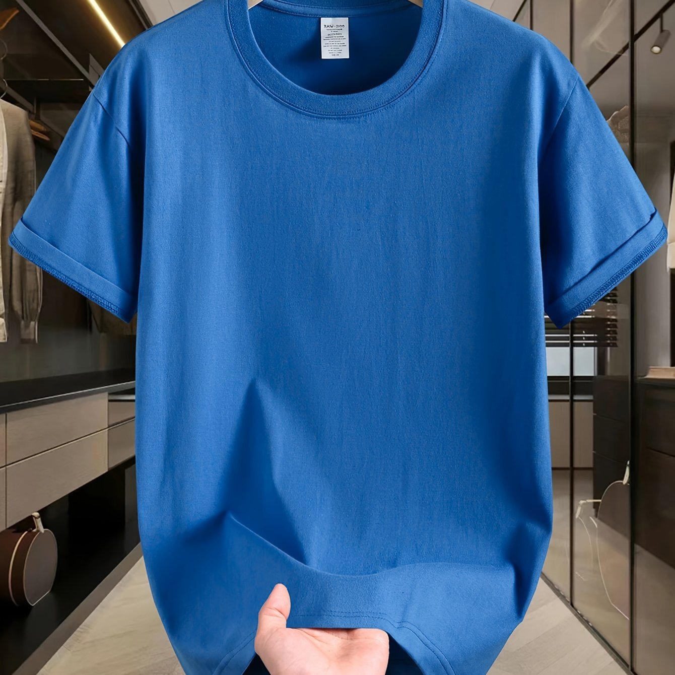 Yozgi ochiq havoda faoliyatlar uchun erkaklar uchun 100% paxtadan tayyorlangan tekis futbolka.