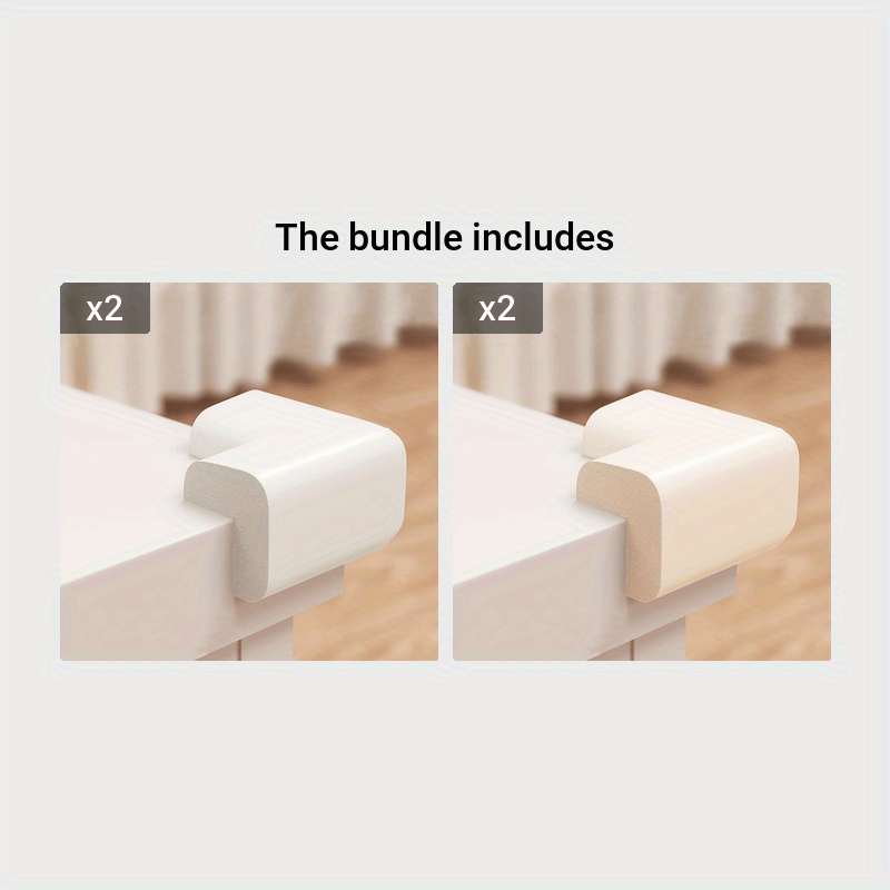 Package of 10 Soft Right Angle Corner Protectors for Chairs and Cabinets