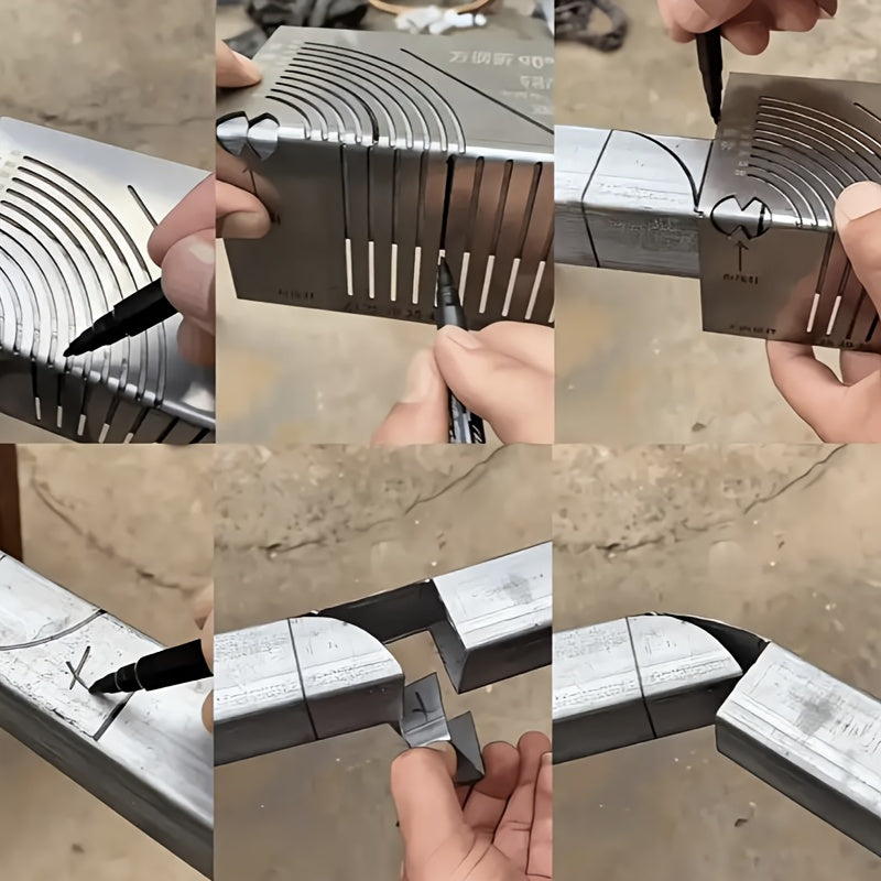 Adjustable Metal Angle and Arc Marker Stainless Steel Waterproof Double-Purpose Metal Marking Tool