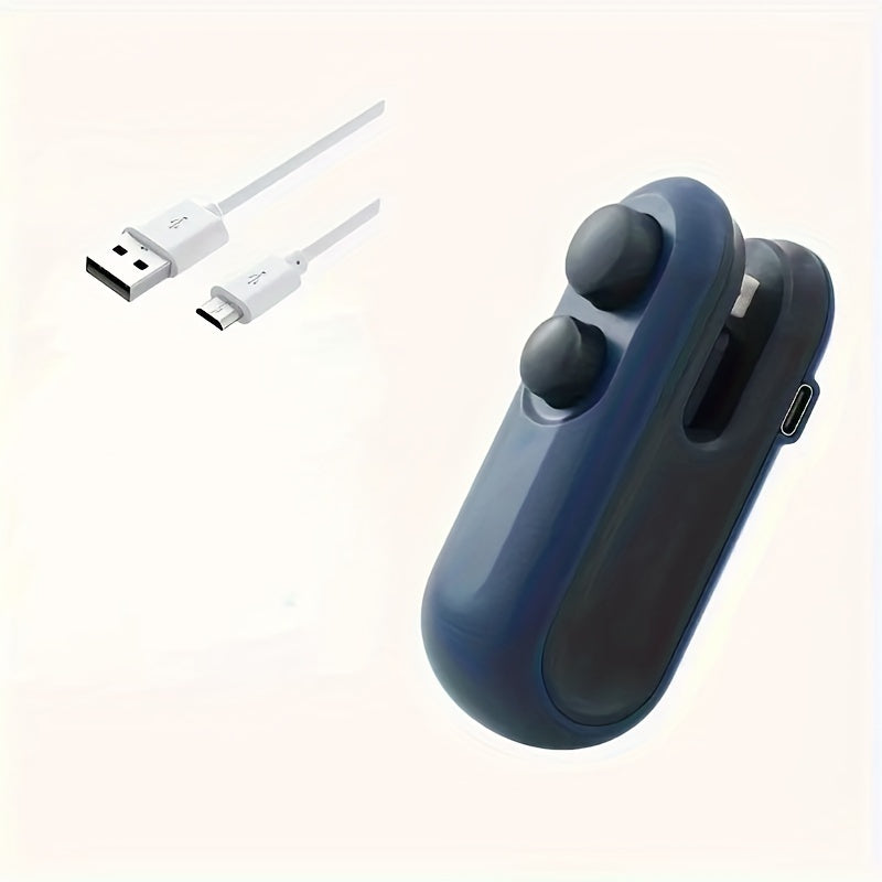 Compact USB Rechargeable Snack Bag Sealer with Hot Stamping and Shredder Blade