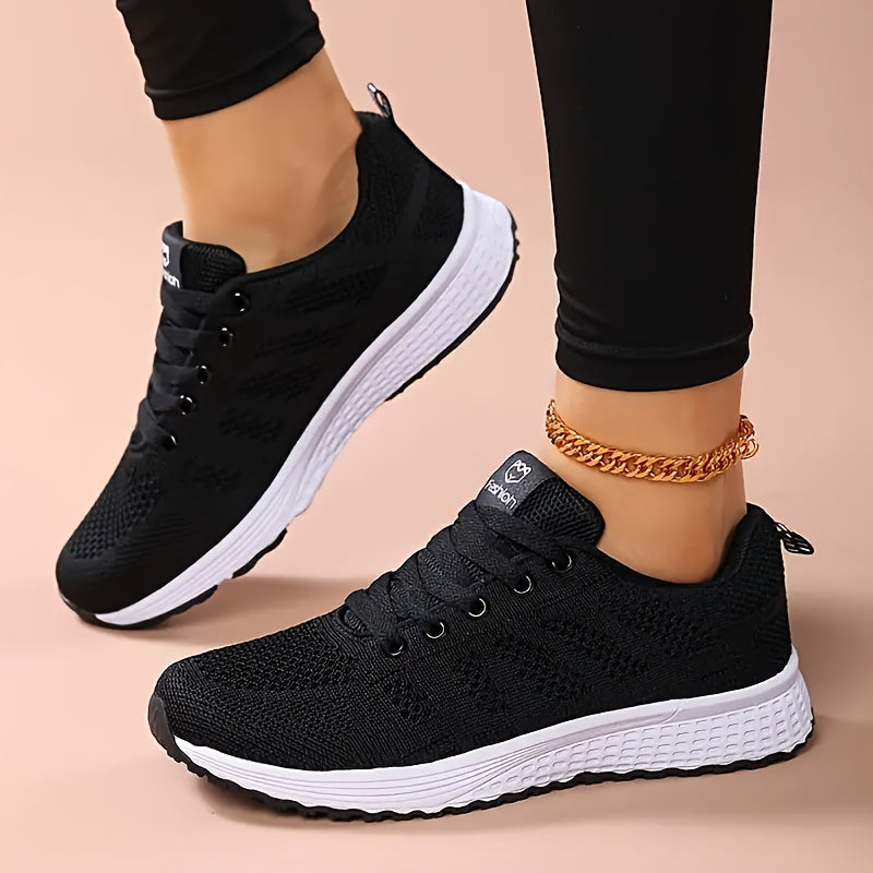 Women Breathable Mesh Knit Casual Sneakers Lightweight Comfortable Insole