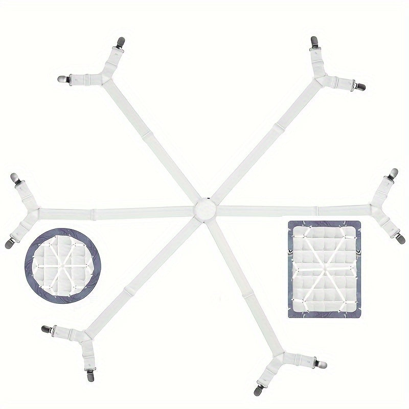 Elastic Sheet Fastening Strap with Adjustable Clip for Bed Sheets