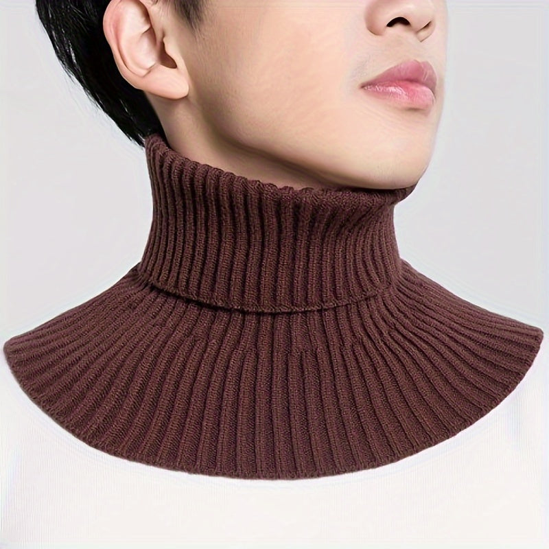 Knit Neck Gaiter for Men Warm Winter Faux Collar Stylish Autumn Accessory