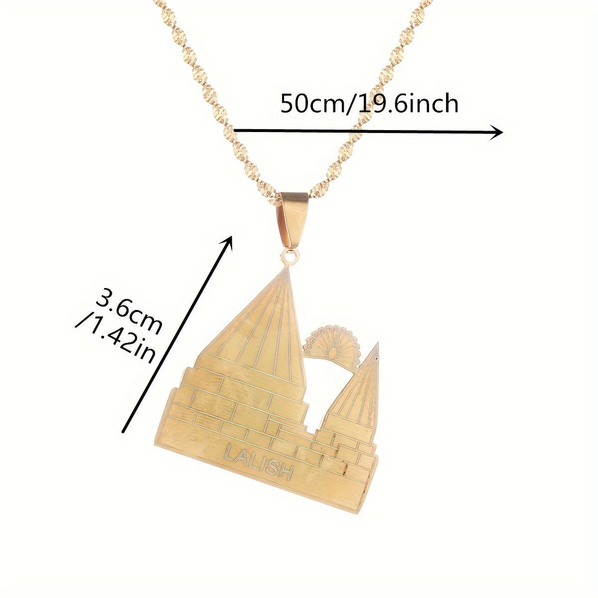 Nayzodli po'lat Yezidi Lalish ma'badiga oid pendant bilaguzuk - Etnik va minimalist uslubda tasodifiy yoki ziyofat kiyimlari uchun mukammal