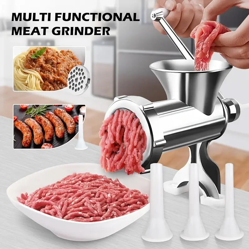 Advanced Aluminum Manual Meat Grinder for Sausages Beef Kitchen Tool Food Grinding