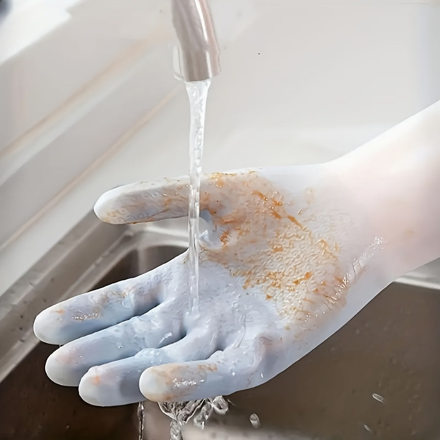 PVC rezin qo‘lqoplar to‘plami, 3 juft, suv o'tkazmaydigan, idish yuvish, kir yuvish, uy xo‘jaligi