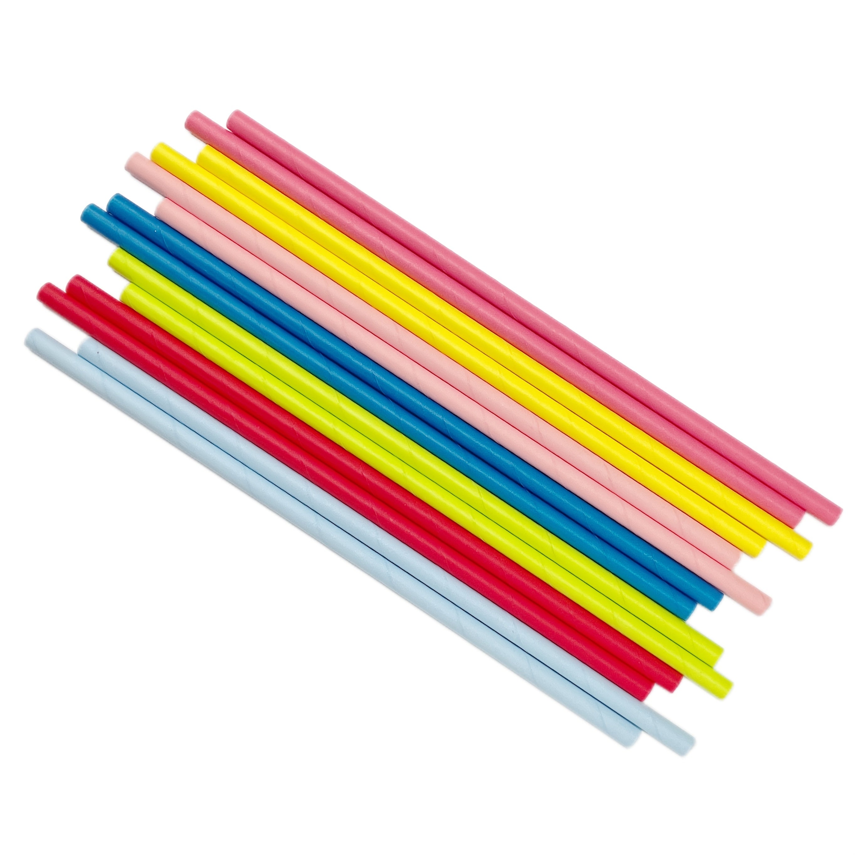 Assorted Paper Straws for Party Decorations and Drink Stirrers