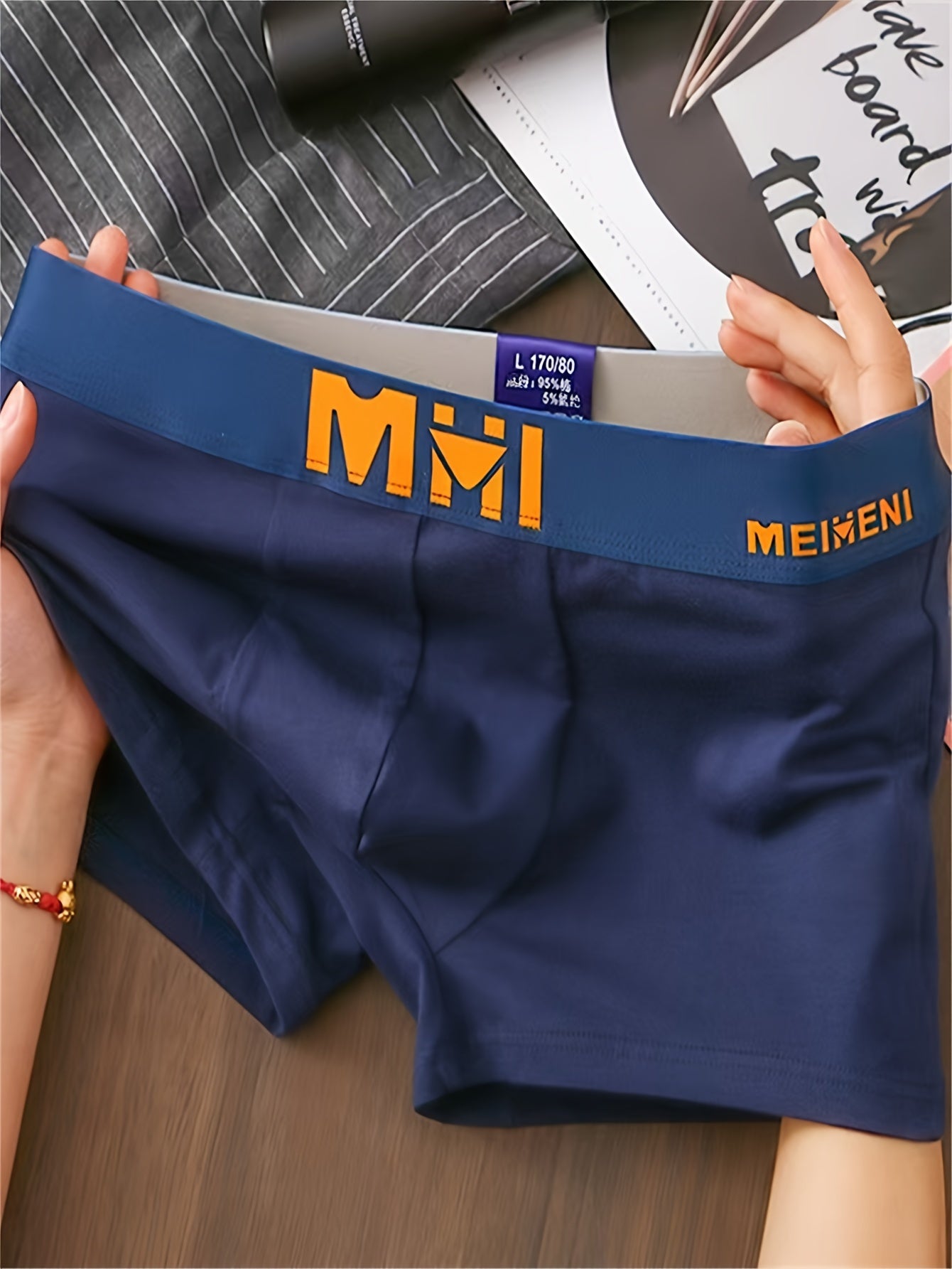 Men's Cotton Boxer Briefs 3-Pack Medium Stretch Solid Color Athletic Underwear for Youth