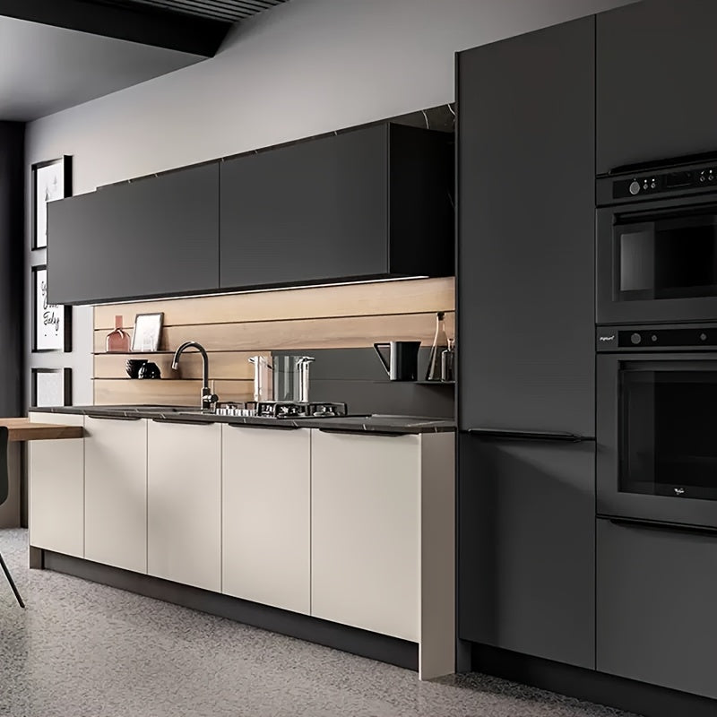 Removable Vinyl Wallpaper Matte Black Gray White Textured for Walls Kitchens Cabinets