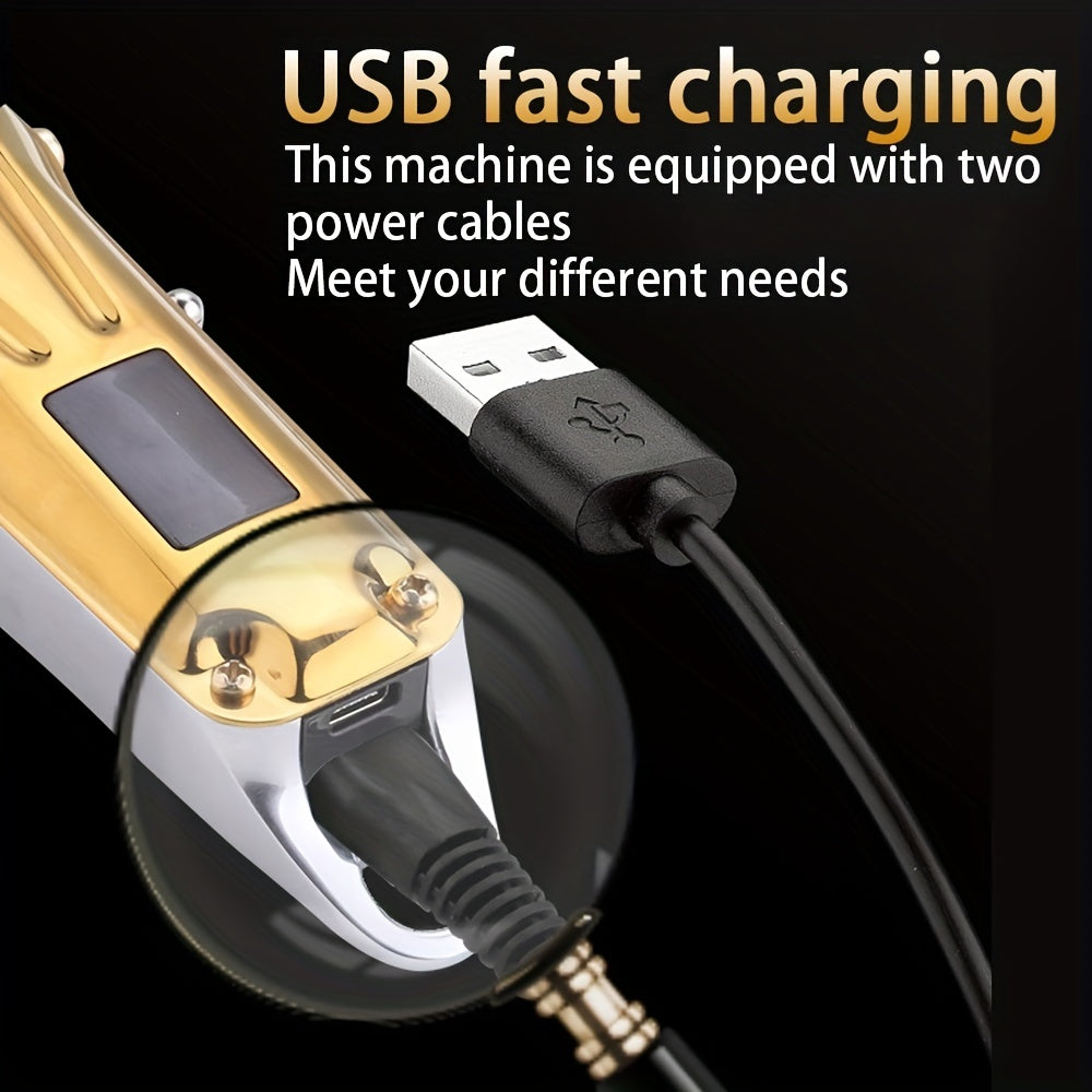 Professional Hair Clippers KM-2011 Series USB Rechargeable Lithium Battery Metal Body Accessories