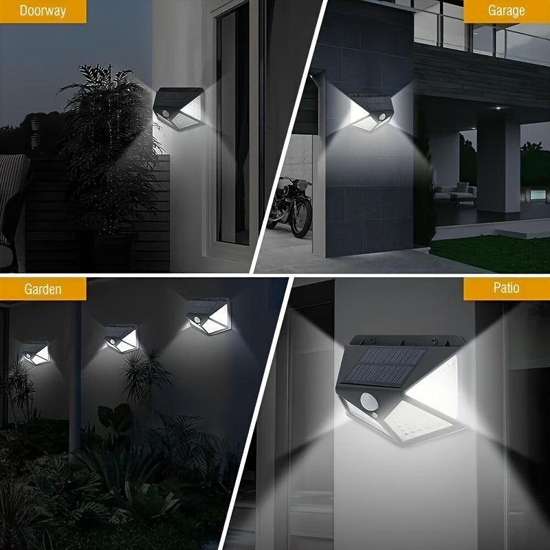 Solar Wall Lamp Set of 2 3 or 6 Outdoor Solar LED Motion Sensor Garden Light