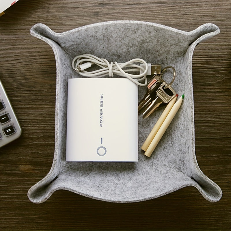 Caja de almacenamiento multifunción de fieltro para llaves, mandos, teléfonos y dados