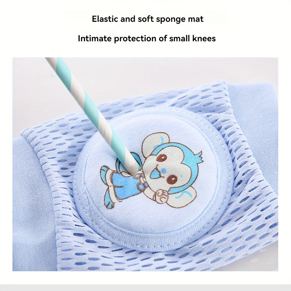 Детский набор дышащих сетчатых наколенников и налокотников для ползания и спорта в нескольких цветах