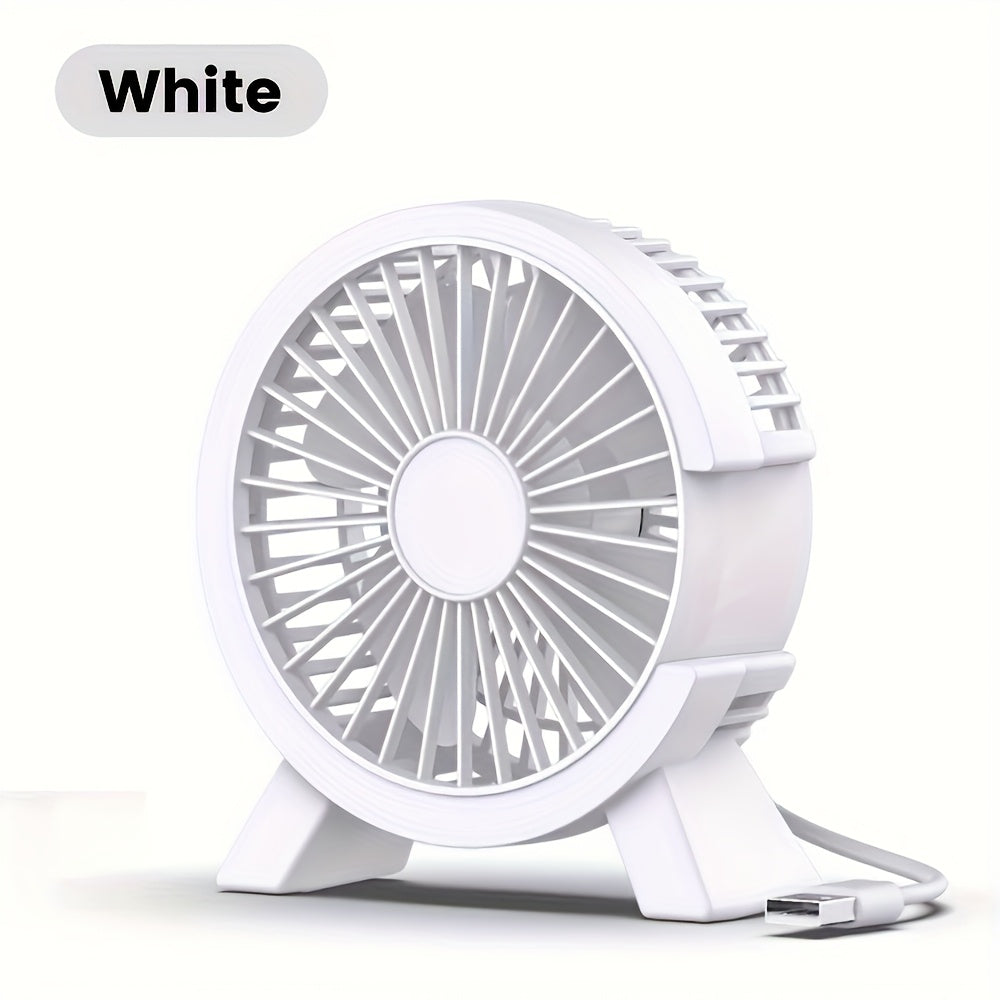 USB-Powered Desktop Fan Plastic Modern Home Cooling Small Personal Fan