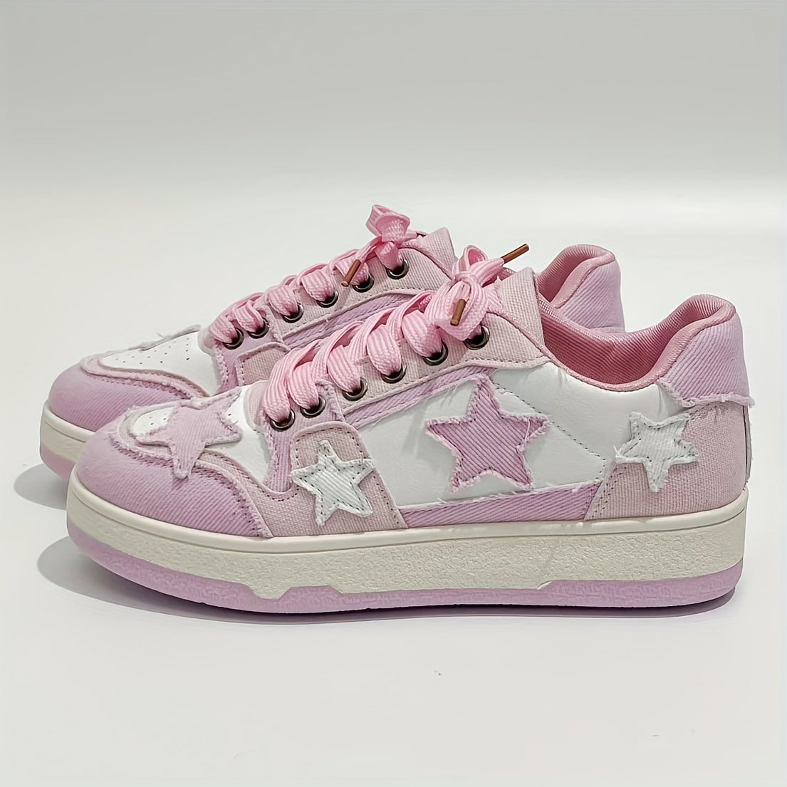 Women's Vintage Star-Patterned Sneakers Breathable Lightweight Non Slip