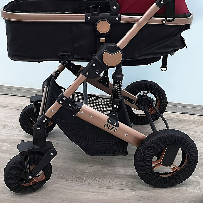 Large Nylon Stroller Wheel Covers Dustproof Protective Set