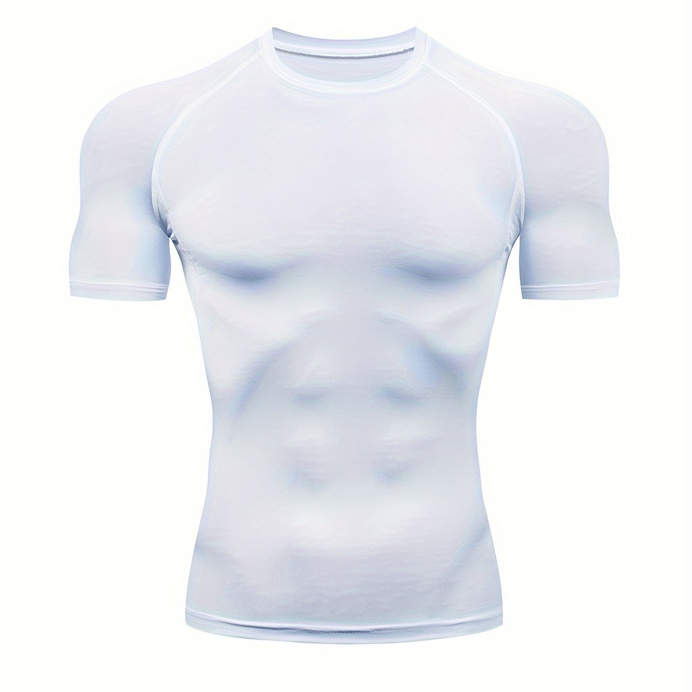 Men's Red and Black Athletic Compression T-Shirt Quick-Dry Breathable Polyester Elastane Gym Outdoor