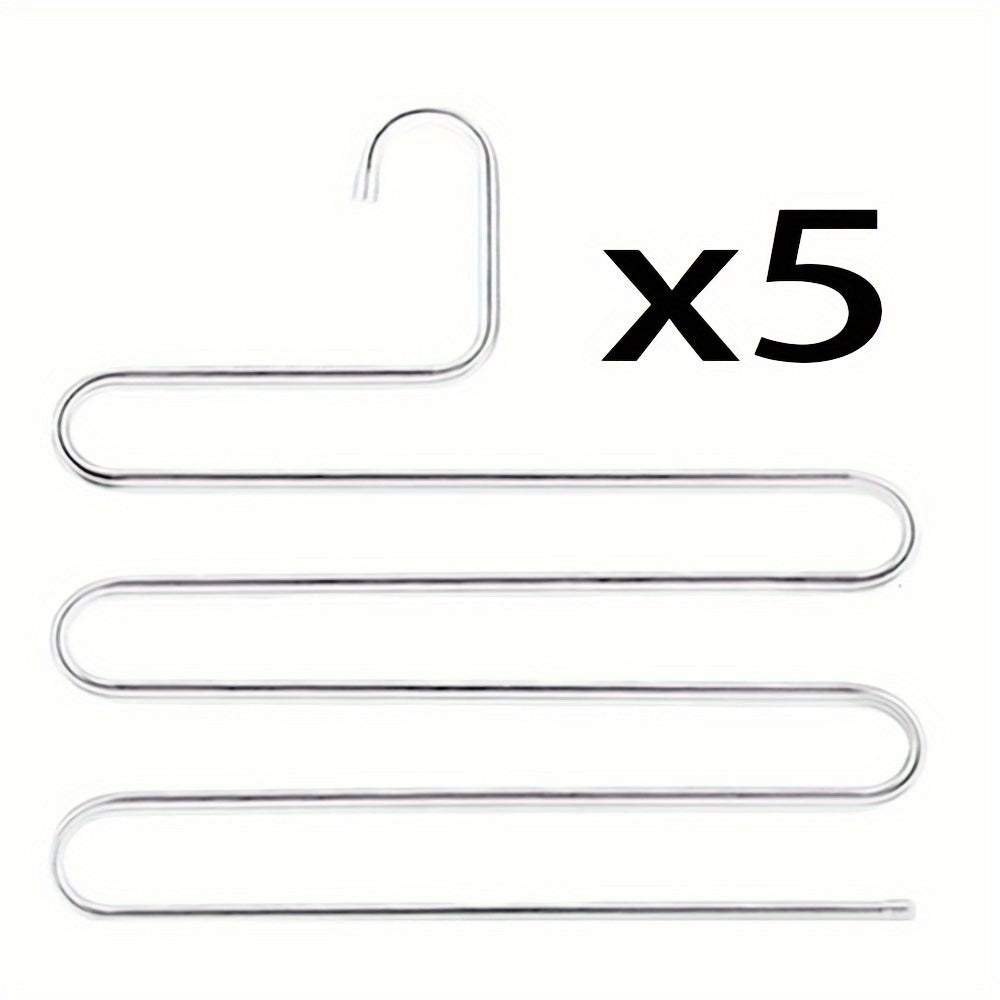 Stainless Steel Multi-Layer Pants Hanger Closet Organizer with Bag Hook