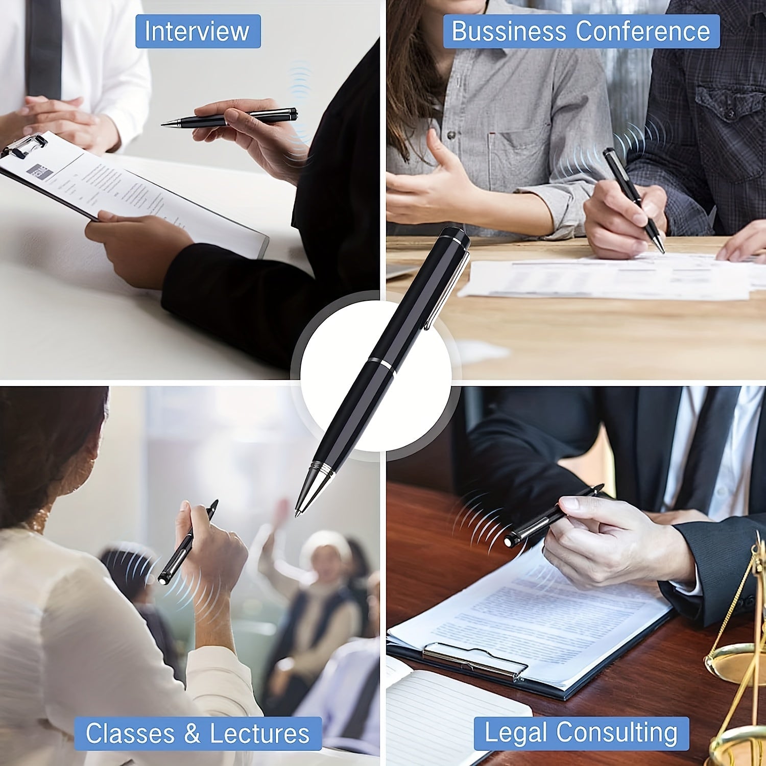 Digital Voice Recorder 64GB 32GB Voice Activated USB MP3 Playback