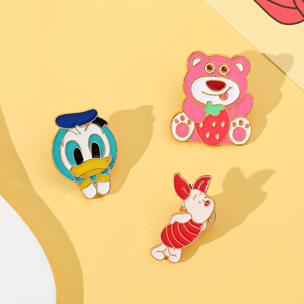 4 ta multfilm qahramoni emal brosh pinlar to'plami kiyim va sumkalar uchun