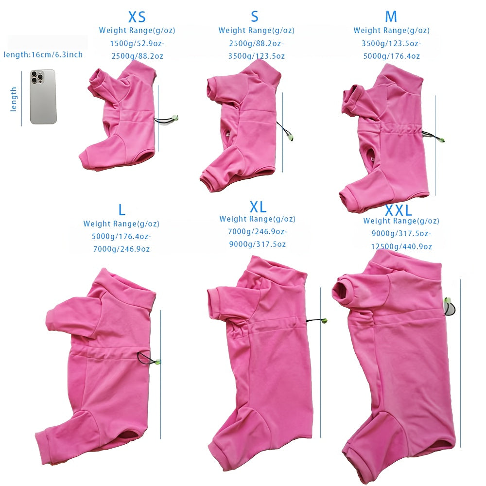 Pet Dog and Cat Jumpsuit Thermal Fleece Adjustable Chest All-Season Small Medium Large