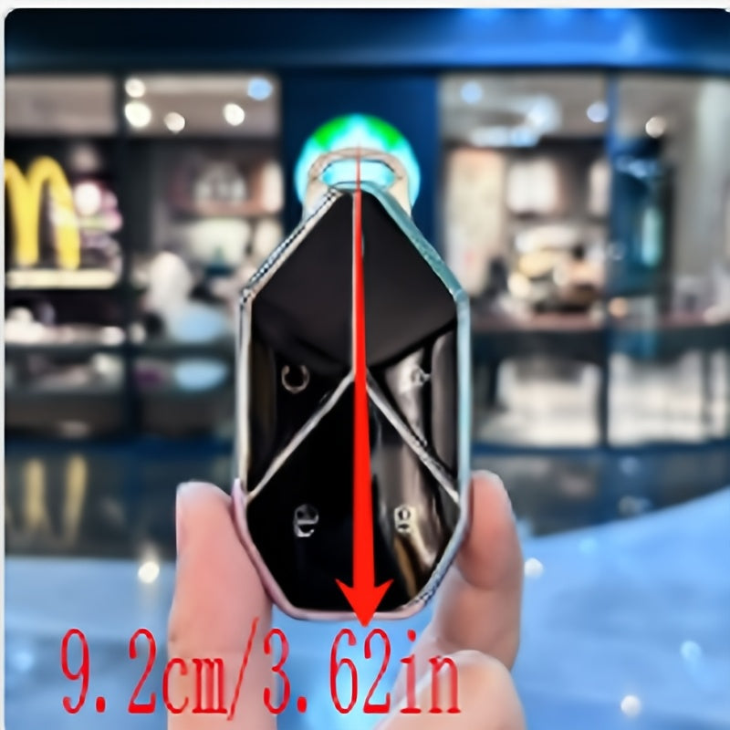 Universal Car Key Holder Leather Keychain for SUV and Sedan Black